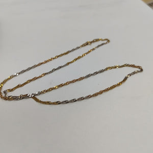 CADENA ORO COMBINADO 14 K 2,00 GRMS (SEMINUEVO)