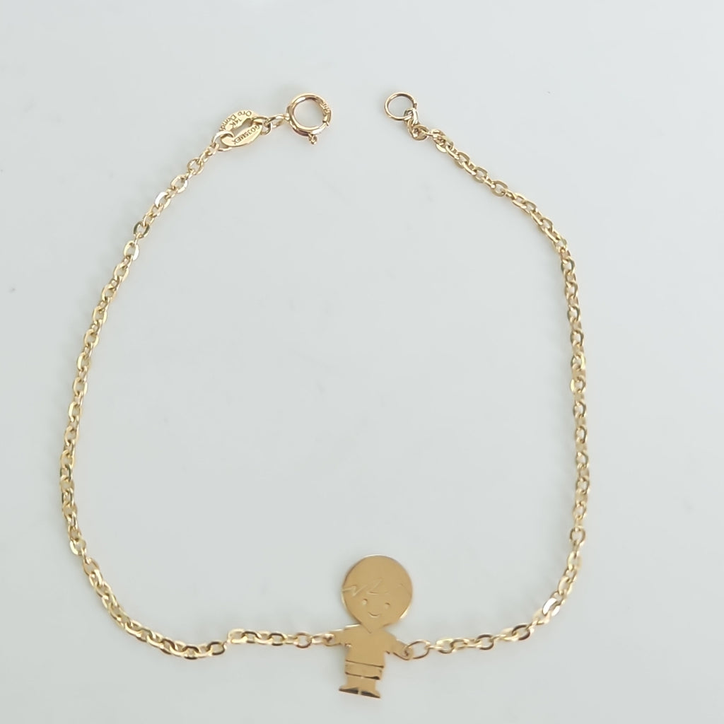 PULSERA TEJIDO ESPECIAL FIG NIÑO 14K 18 CM 1.5 GR (NUEVO)