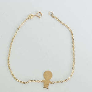 PULSERA TEJIDO ESPECIAL FIG NIÑO 14K 18 CM 1.5 GR (NUEVO)