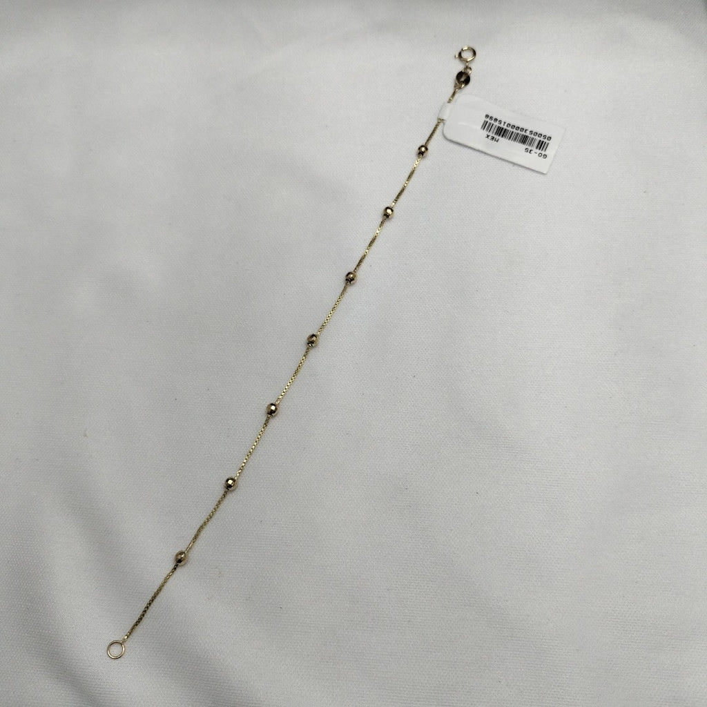 PULSERA ESPECIAL CON BOLITAS 14K 18 CM 1.4 GR (NUEVO)