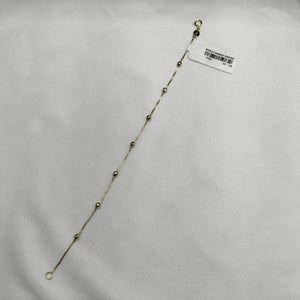PULSERA ESPECIAL CON BOLITAS 14K 18 CM 1.4 GR (NUEVO)