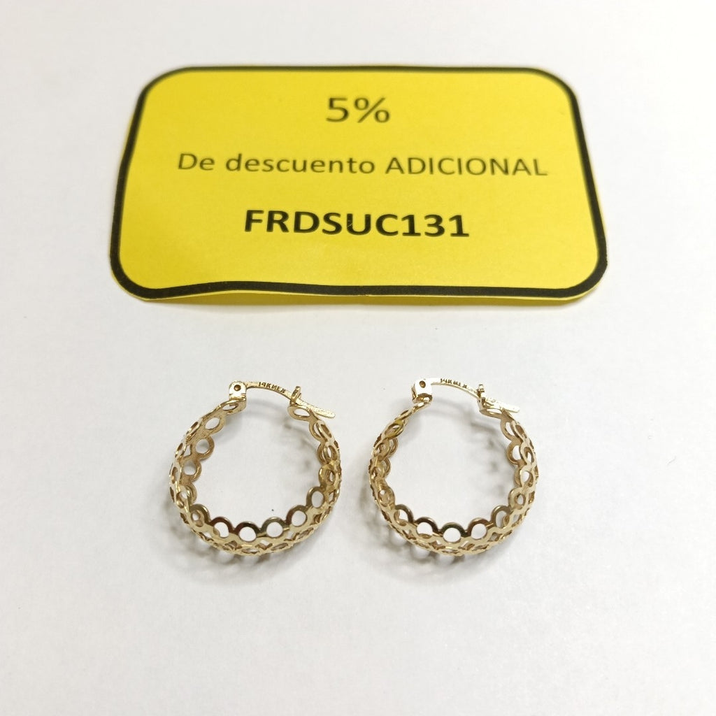 ARRACADAS PAR ORO 14 K 2.3 GRMS (SEMINUEVO)