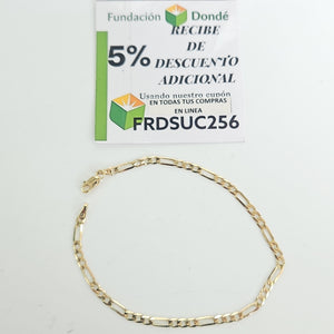 PULSERA TEJIDO 3X1 14K 21 CM 3 GR (NUEVO)