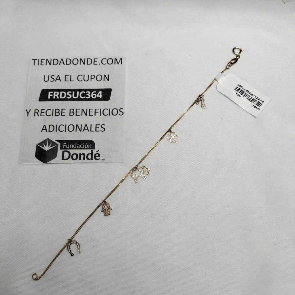 PULSERA ESPECIAL DIJES 10K 18 CM 1.1 GR (NUEVO)