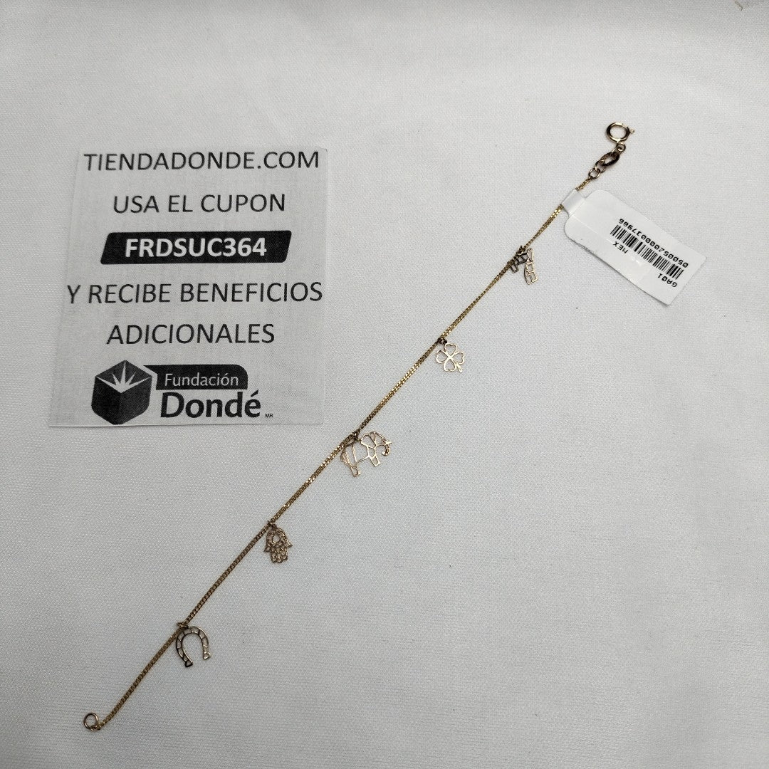 PULSERA ESPECIAL DIJES 10K 18 CM 1.1 GR (NUEVO)