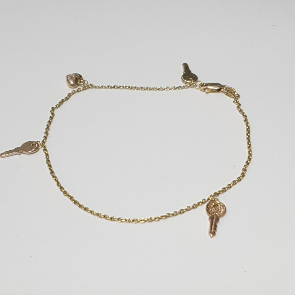 PULSERA ORO COMBINADO 14 K 2,70 GRMS (SEMINUEVO)