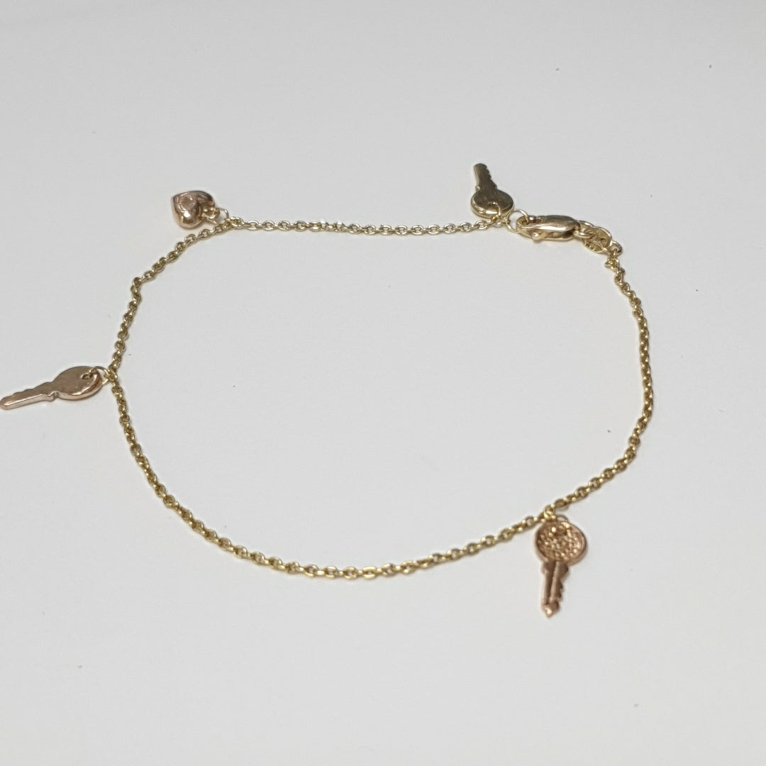 PULSERA ORO COMBINADO 14 K 2,70 GRMS (SEMINUEVO)