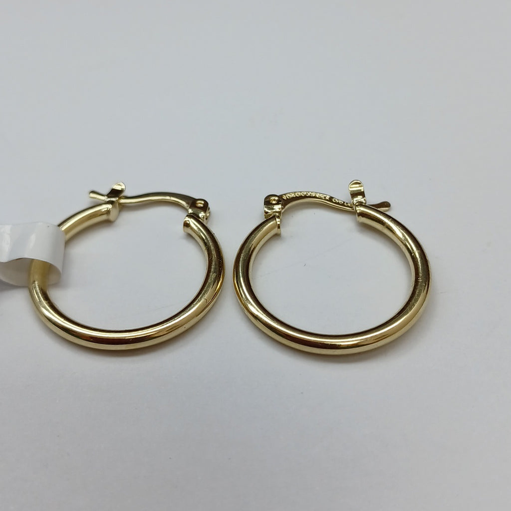 ARETES TEJIDO ARRACADAS LISAS 14K 1.1 GR (NUEVO)