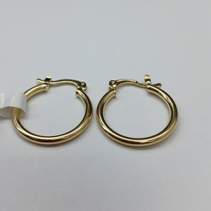 ARETES TEJIDO ARRACADAS LISAS 14K 1.1 GR (NUEVO)
