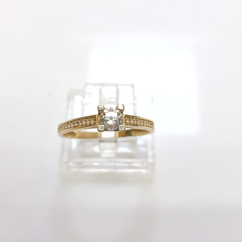ANILLITO, SOLITARIO ORO 14 K 1.9 GRMS (SEMINUEVO)