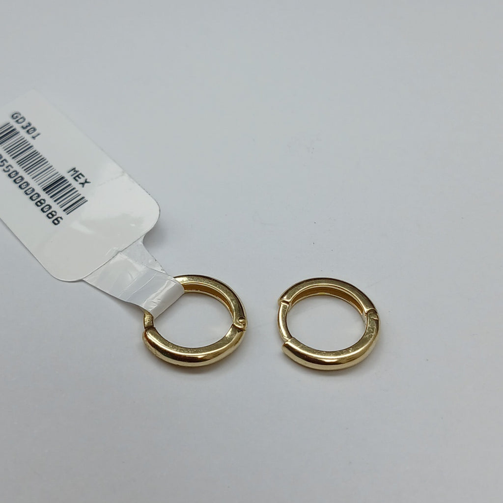 ARETES ARRACADAS LISAS 10K 1.2 GR (NUEVO)