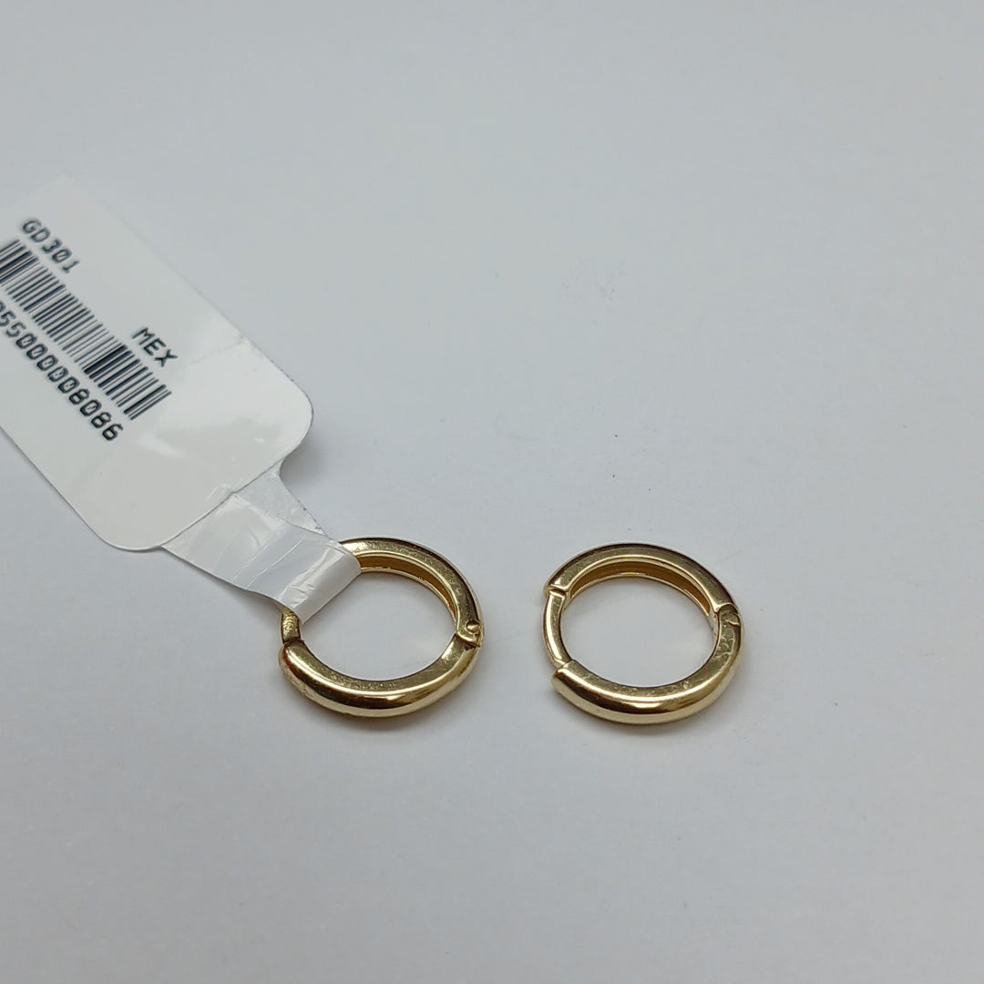 ARETES ARRACADAS LISAS 10K 1.2 GR (NUEVO)
