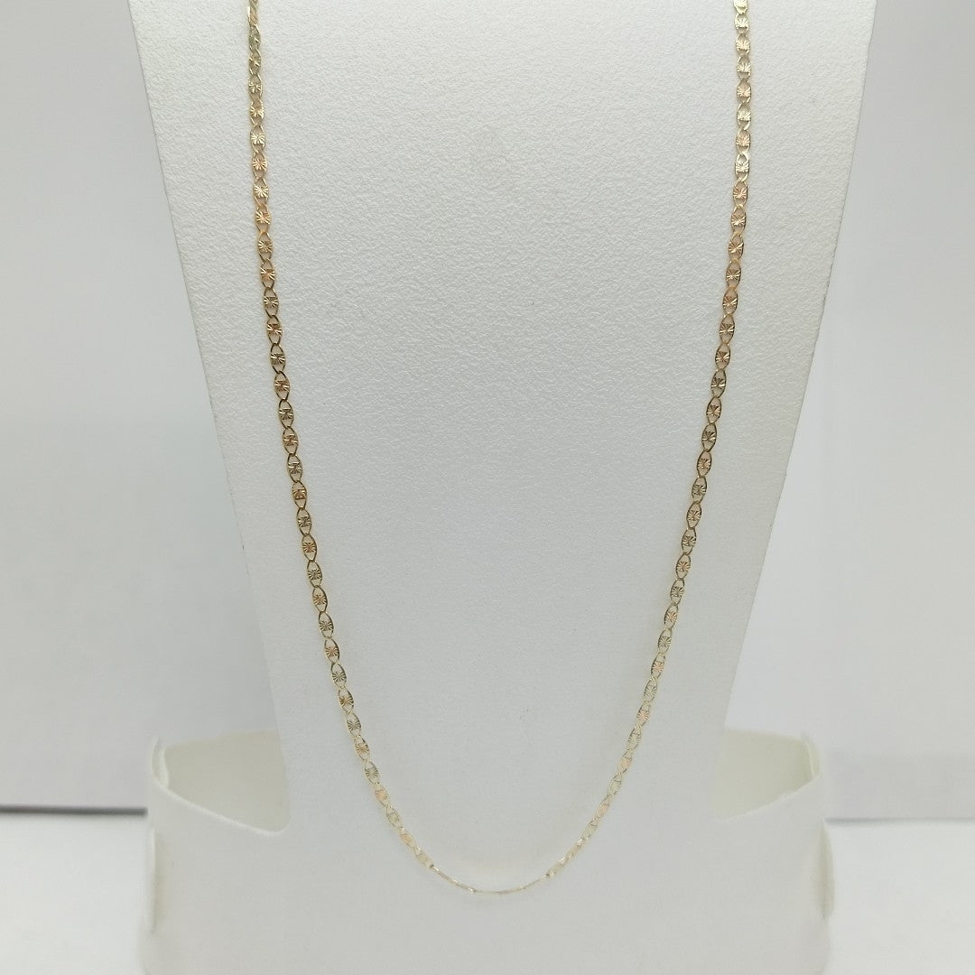 CADENAS TEJIDO GUCHI ORO 10K 55 CM 2.9 GR (NUEVO)