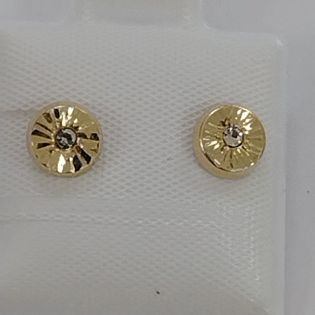 BROQUELES BROQUEL FIG BOTON C CIRCONIA 14K 0.2916 GR (NUEVO)