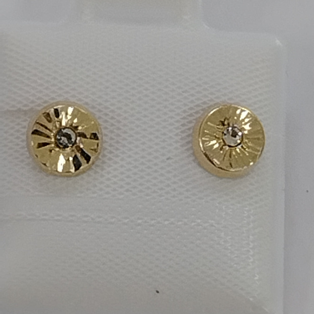 BROQUELES BROQUEL FIG BOTON C CIRCONIA 14K 0.2916 GR (NUEVO)