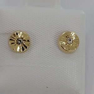 BROQUELES BROQUEL FIG BOTON C CIRCONIA 14K 0.2916 GR (NUEVO)