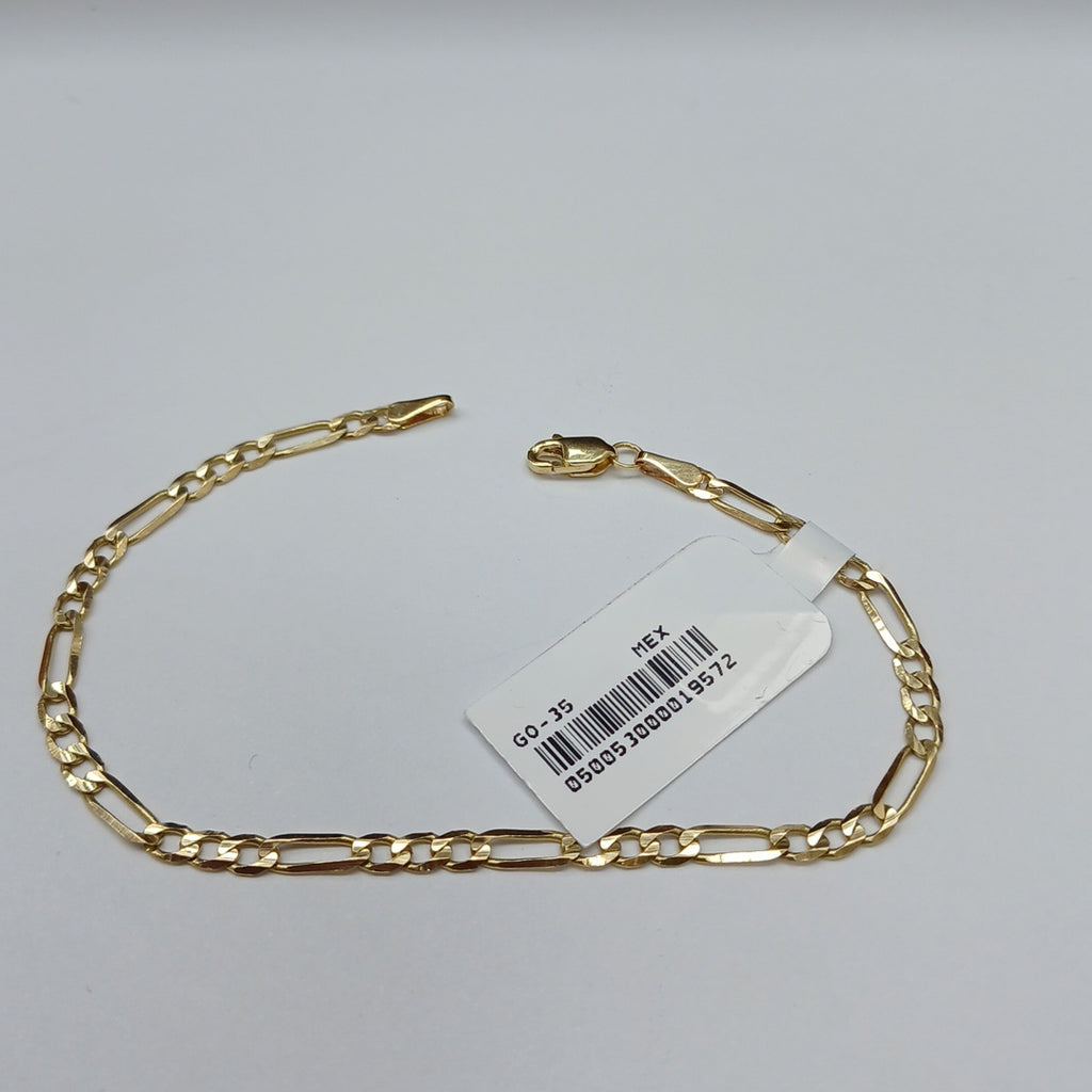 PULSERA TEJIDO 3X1 14K 18 CM 2.6 GR (NUEVO)
