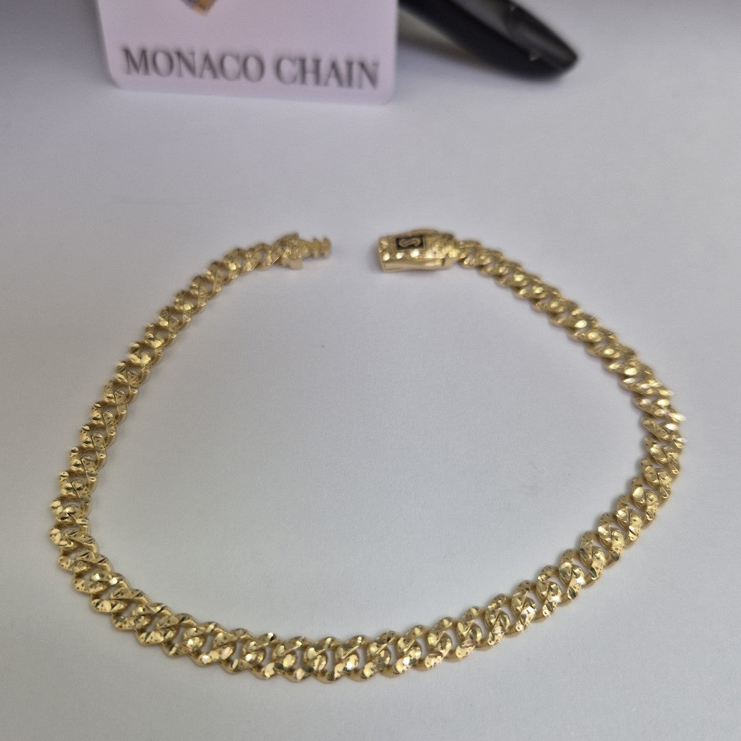 PULSERA CABALLERO MONACO ORO 14K 6 (NUEVO)