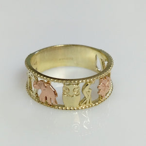 ANILLOS ARGOLLA DE LA SUERTE 10K TALLA 8 3 GR (NUEVO)