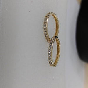ARETES ARRACADAS C CIRCONIAS 14K 2 GR (NUEVO)