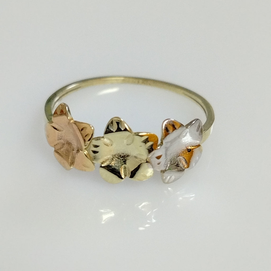 ANILLOS ANILLITO FIG FLORES 10K TALLA 8 1.2 GR (NUEVO)
