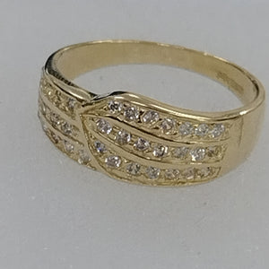 ANILLOS C CIRCONIAS 14K TALLA 7 2.9 GR (NUEVO)