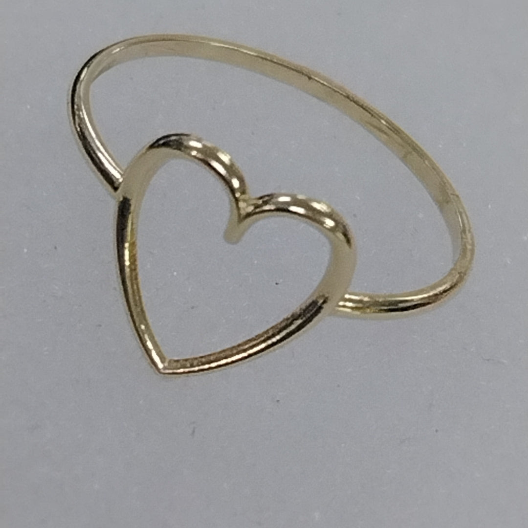 ANILLOS ANILLITO FIG CORAZON 10K TALLA 9 0.8 GR (NUEVO)