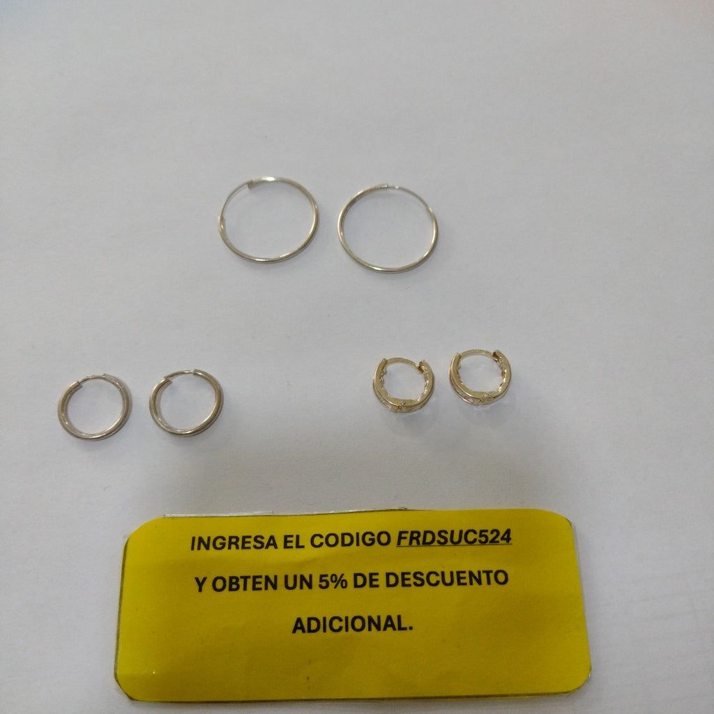 ARRACADAS PAR PLATA 3.8 GRMS (SEMINUEVO)