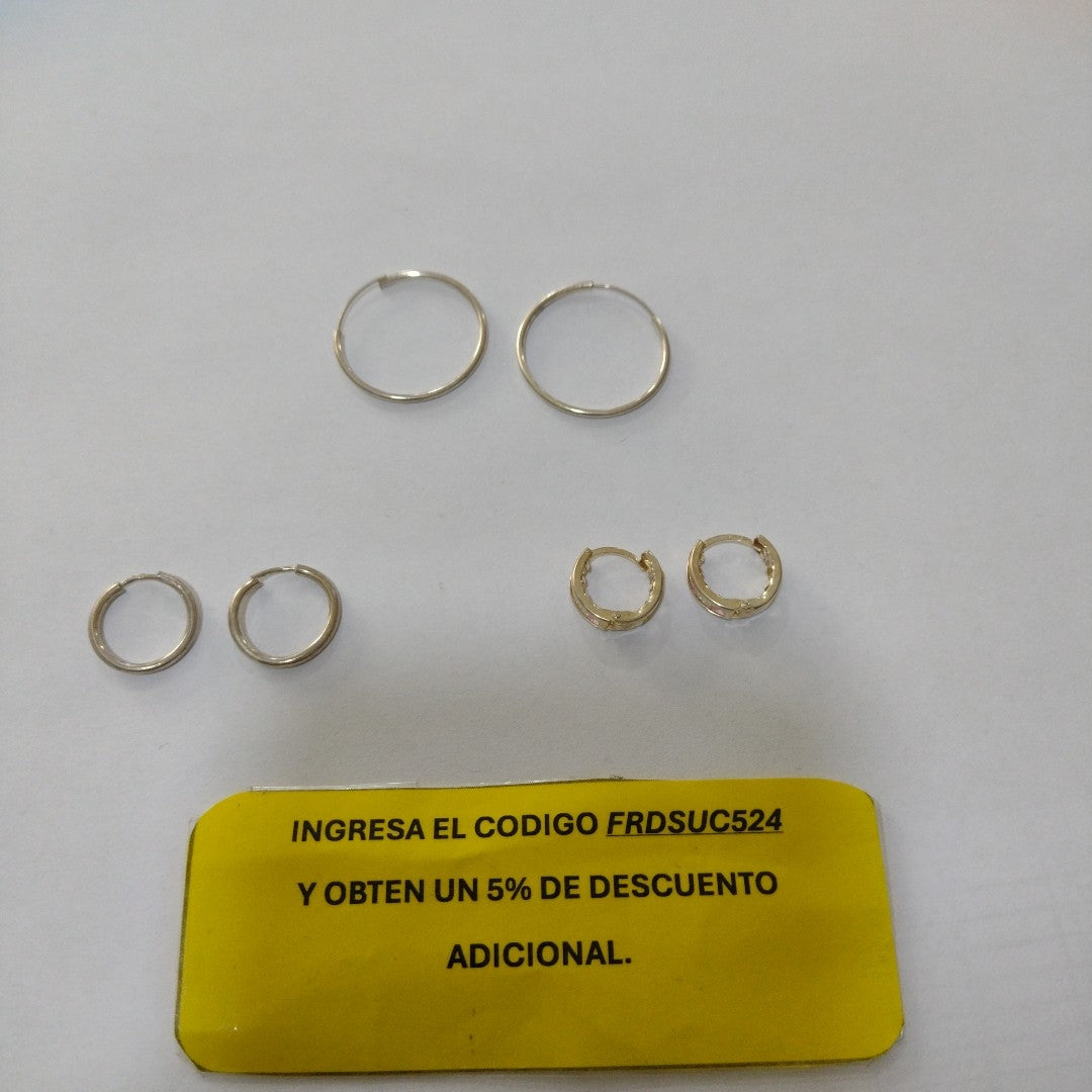 ARRACADAS PAR PLATA 3.8 GRMS (SEMINUEVO)