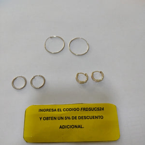 ARRACADAS PAR PLATA 3.8 GRMS (SEMINUEVO)