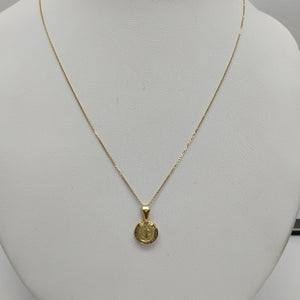 CADENA,MEDALLA RELIGIOSA ORO 14 K 1,70 GRMS (SEMINUEVO)