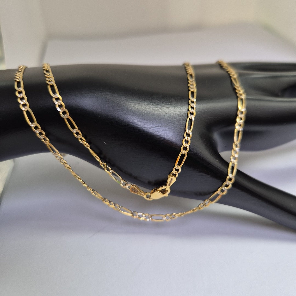 CADENAS TEJIDO 3X1 ORO 14K 55 CM 4.9 GR (NUEVO)