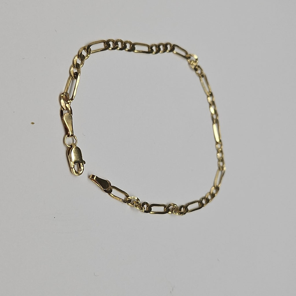 PULSERA TEJIDO 3X1 14K 18 CM 2.6 GR (NUEVO)