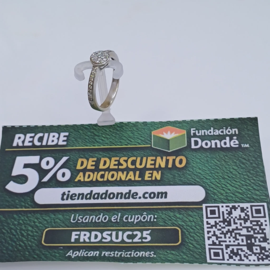 ANILLITO ORO BLANCO 14 K 2.6 GRMS (SEMINUEVO)