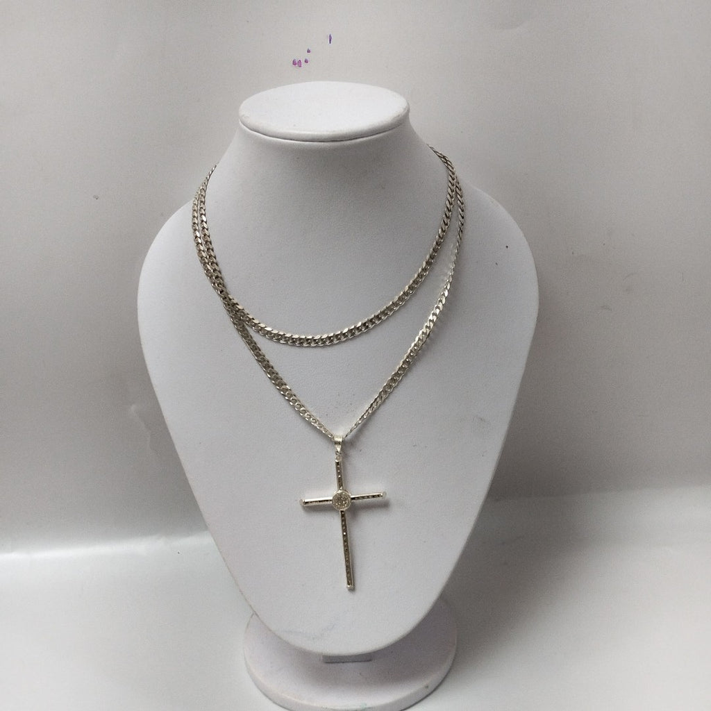 CADENA, CRUZ PLATA 17.7 GRMS (SEMINUEVO)