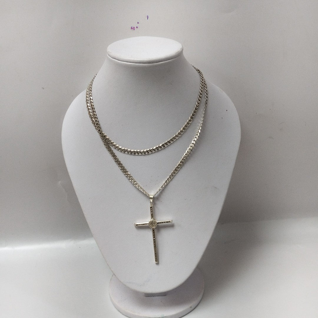 CADENA, CRUZ PLATA 17.7 GRMS (SEMINUEVO)