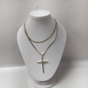CADENA, CRUZ PLATA 17.7 GRMS (SEMINUEVO)