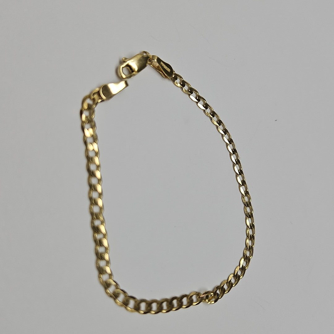 PULSERA TEJIDO BARBADA 14K 18 CM 3.2 GR (NUEVO)