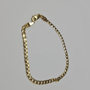 PULSERA TEJIDO BARBADA 14K 18 CM 3.2 GR (NUEVO)