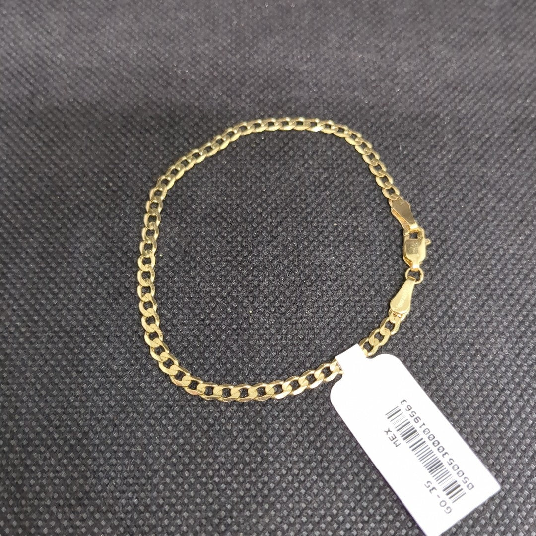 PULSERA TEJIDO BARBADA 14K 18 CM 3.3 GR (NUEVO)