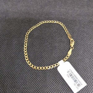 PULSERA TEJIDO BARBADA 14K 18 CM 3.3 GR (NUEVO)