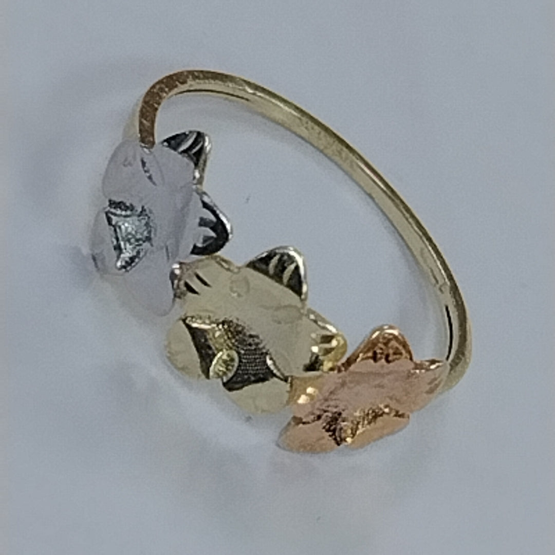 ANILLOS ANILLITO FIG FLORES 10K TALLA 7 1.3 GR (NUEVO)