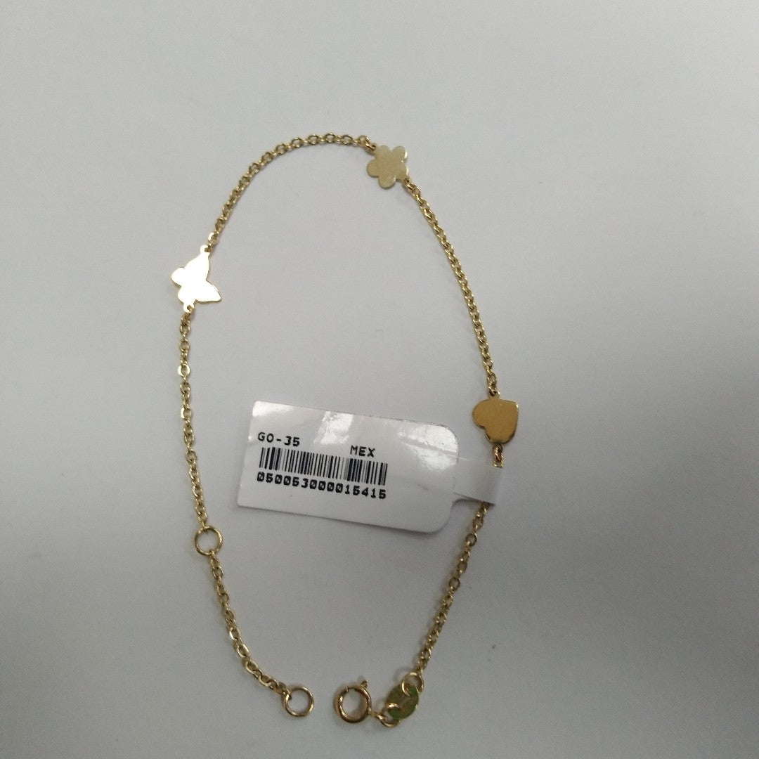 PULSERA ESPECIAL C FIGURAS 14K 18 CM 1.7 GR (NUEVO)