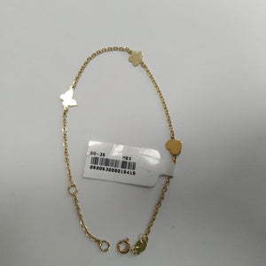 PULSERA ESPECIAL C FIGURAS 14K 18 CM 1.7 GR (NUEVO)