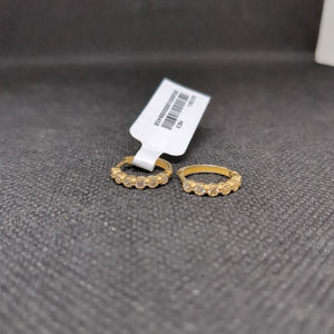 ARETES ARRACADA C CIRCONIAS 14K 2.1 GR (NUEVO)