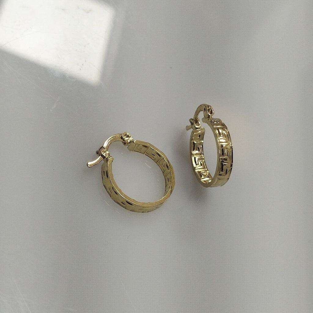 ARETES ARRACADAS FIG GRECAS 14K 1.8 GR (NUEVO)