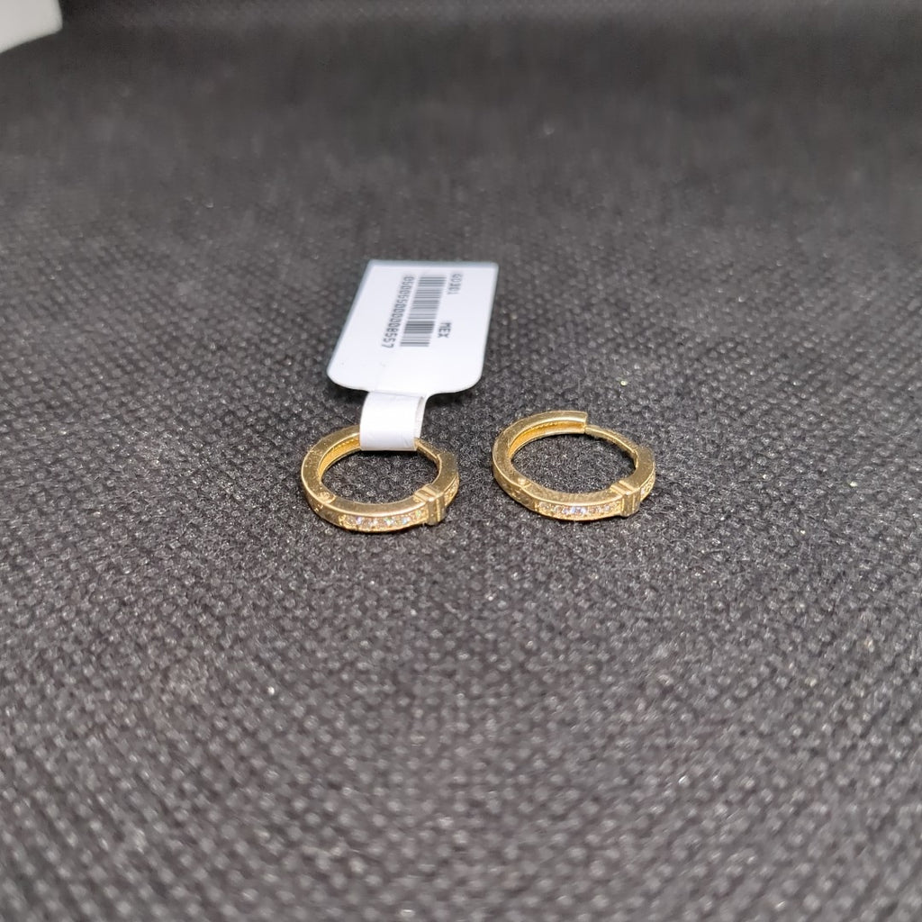 ARETES HUGGIES C CIRCONIA 14K 2 GR (NUEVO)