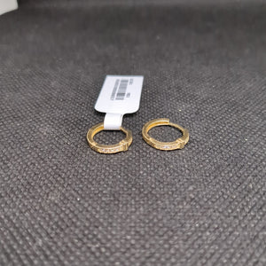 ARETES HUGGIES C CIRCONIA 14K 2 GR (NUEVO)