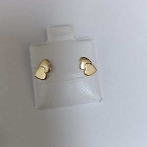 BROQUELES BROQUEL CORAZON DOBLE 14K 0.2171 GR (NUEVO)