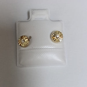 BROQUELES BROQUEL FIG BOTON C CIRCONIA 14K 0.2916 GR (NUEVO)
